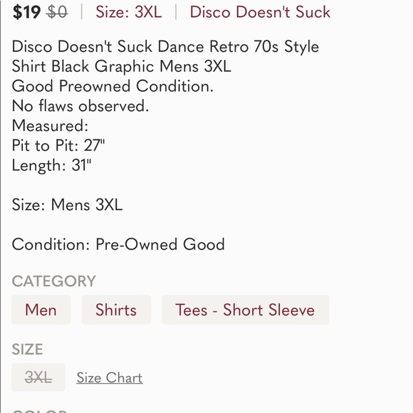 Disco Doesn't Suck Dance Retro 70s Style Shirt Black Graphic Mens 3XL - Picture 3 of 4